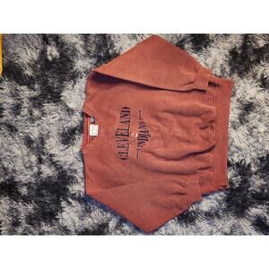 Vintage 90s Cleveland Indians MLB Logo Embroidered VTG Crewneck Sweater Mens L